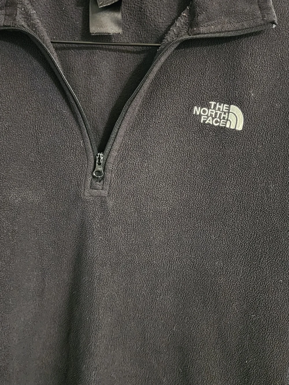 The North Face Polartec Classic Black 1/4 Zip Fleece Pullover Jacket Sz L/G